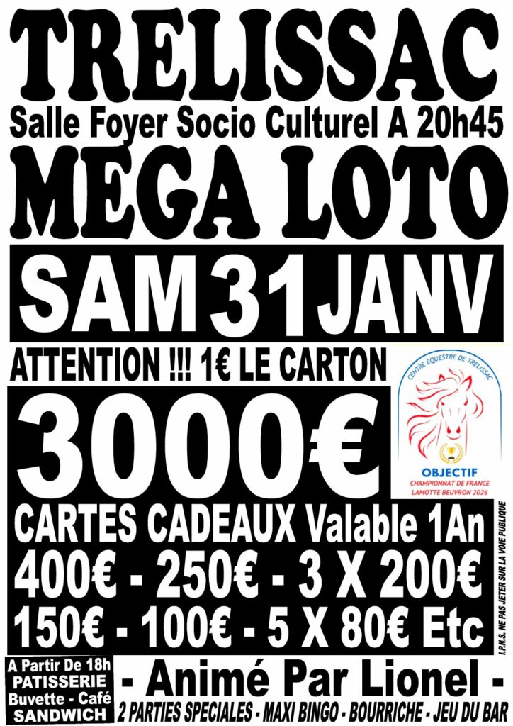 LOTO CENTRE EQUESTRE TRELISSAC JANV 2026 Pdf 724x1024